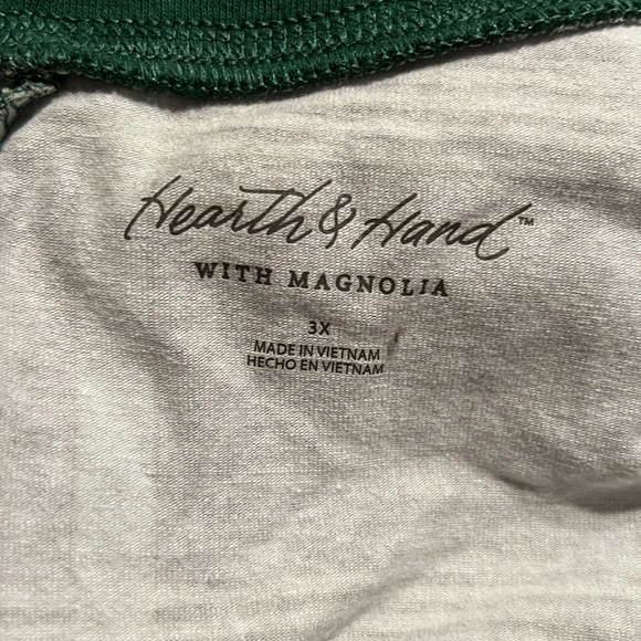 Magnolia Hearth & Hand Mens Green Plaid Onesie One Piece Pajama PJ  small - Picture 6 of 6